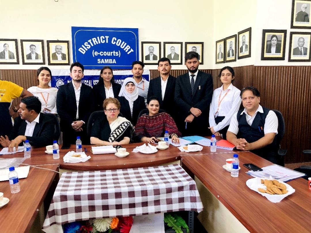 Legal Aid Cell of DLC in collaboration with District Legal Services Authority, Samba organized Student visit of B.A. LL.B. 5 Year 6th Semester.