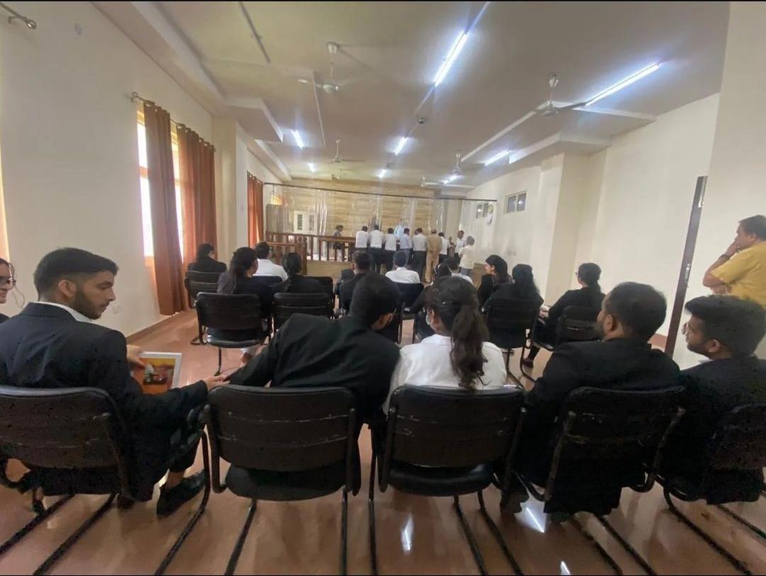 Students of DLC 3 Year (Prof. Course) 1st Semester, visited District Court, Samba.