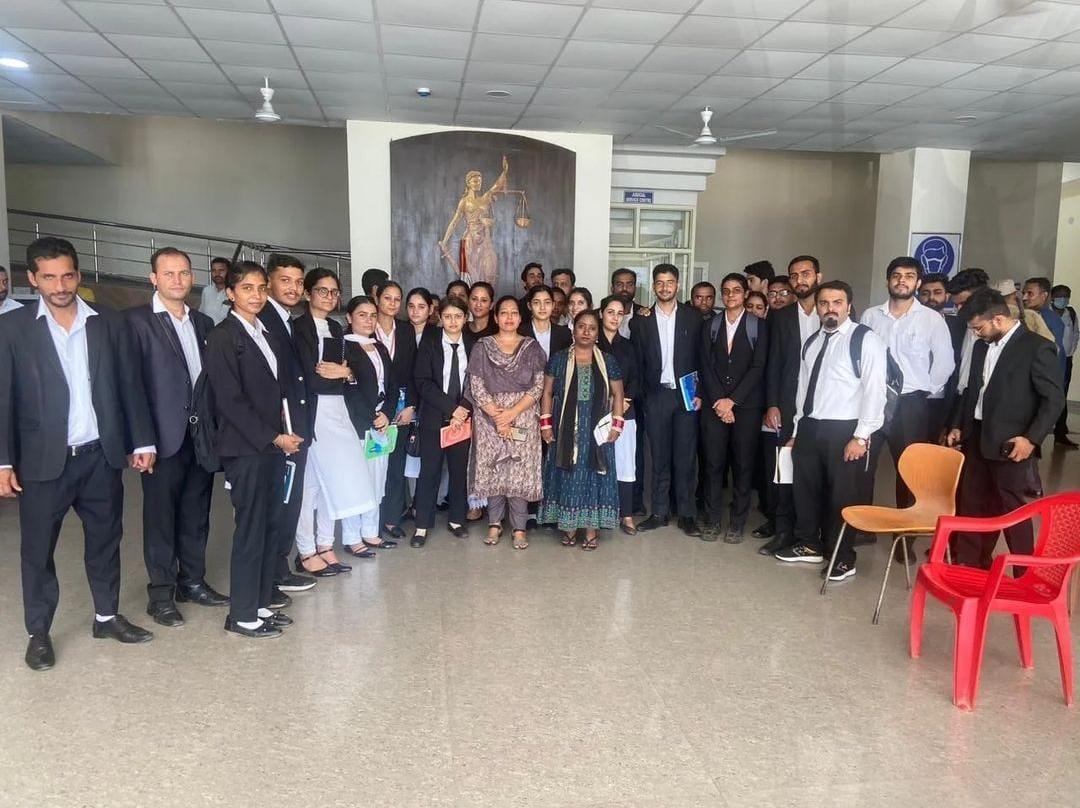 Students of DLC 3 Year (Prof. Course) 1st Semester, visited District Court, Samba.