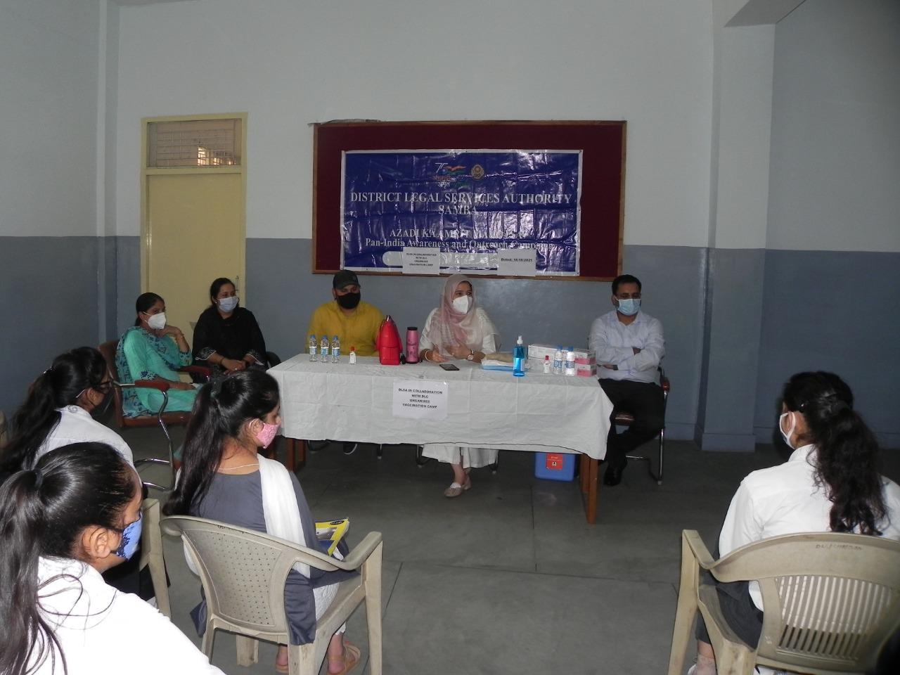 DLSA in Collaboration with Dogra Law College Organises Covid-19 Vaccination Camp