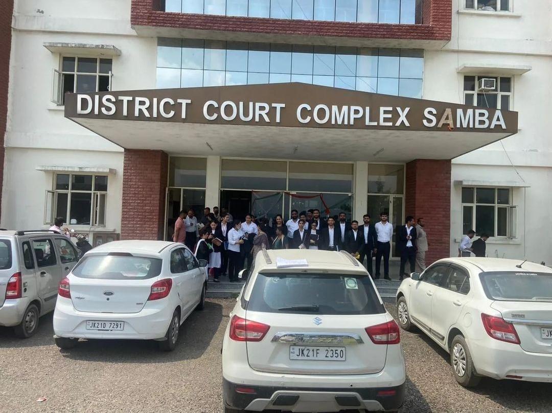 Students of DLC 3 Year (Prof. Course) 1st Semester, visited District Court, Samba.