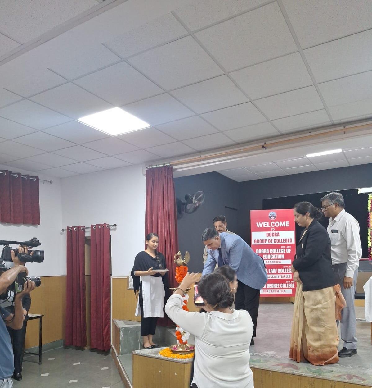 Legal Aid clinic of Dogra Law college in collaboration with DLSA (samba) and literary club (DLC) organizes a Legal Awareness Program and Paper presentation on the topic" Ragging ..A Menace "on 26.8.2023