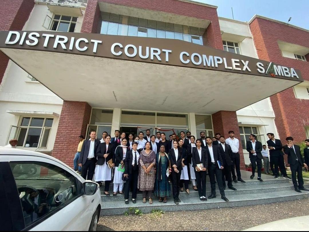 Students of DLC 3 Year (Prof. Course) 1st Semester, visited District Court, Samba.
